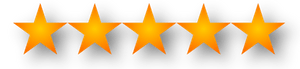Testimonial stars - This image is copyrighted by Class By Nash.